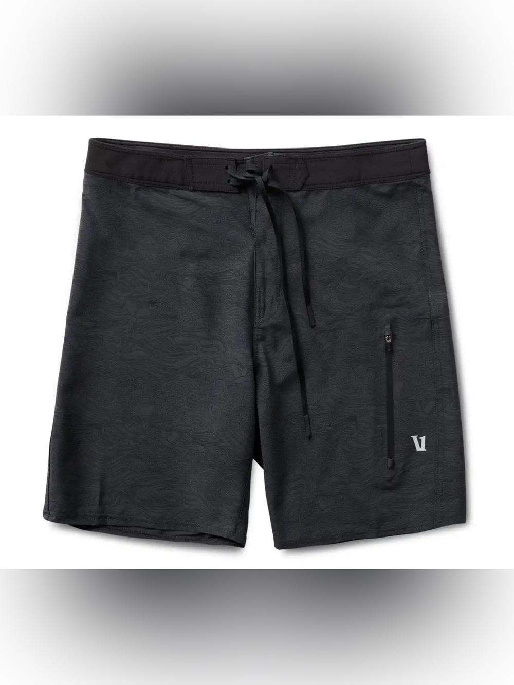 Vuori Men’s Infinity Boardshort Black Vintage Ocean Size 32